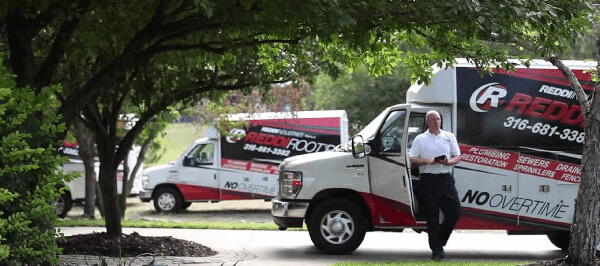 Reddi Plumbing Tech with Reddi Rootr Truck